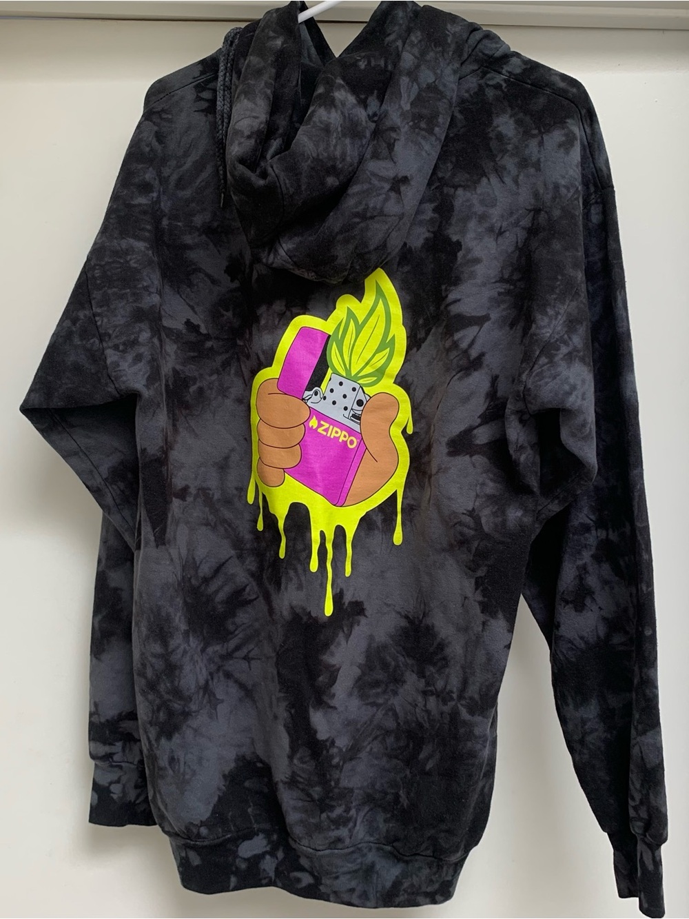 Zippo Black Tie-Dye Hoodie Sweatshirt